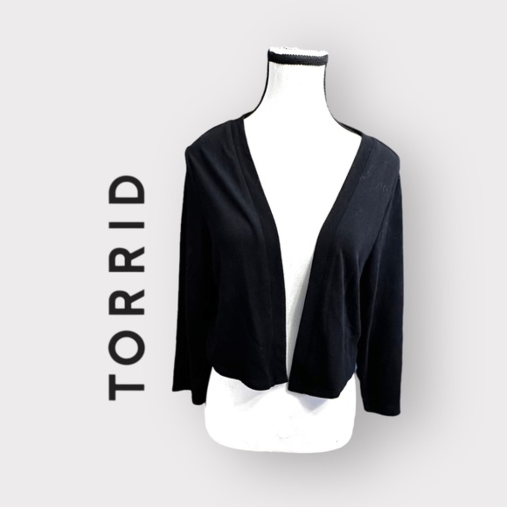 Women’s Torrid 0 Black Open Front Shrug Large 12